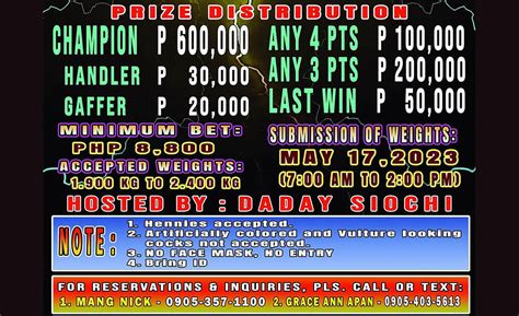 sabong schedule today in manila